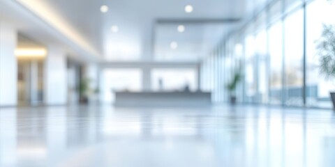 Abstract Modern Workspace Background in Blurred Focus