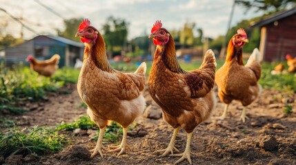 Chickens on farms , Generative AI