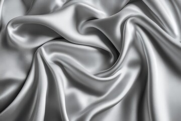 Obraz premium Refined light gray satin textile with a radiant silver sheen forms a gentle, hazy landscape background, showcasing a beautiful textured look