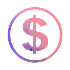 American dollar currency or dollar symbol flat icon for apps and websites