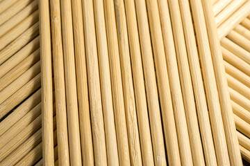 wooden skewers close up , wooden sticks