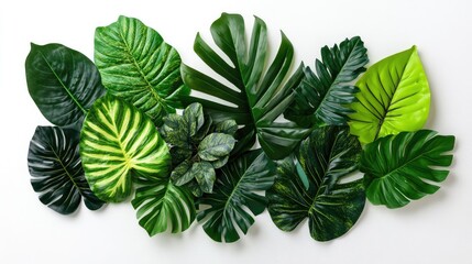 Vibrant Green Leaves Arrangement for Home Decor
