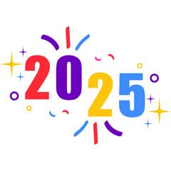 New Year 2025 Typography