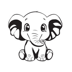 Fototapeta premium hipo kid elephant cartoon