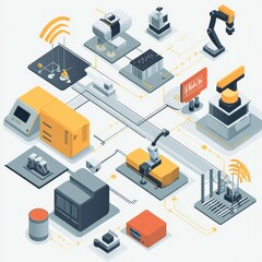 Obraz premium IoT enabled smart manufacturing