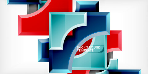 Arrow with round elements. Color geometric shapes background. Vector Illustration For Wallpaper, Banner, Background, Card, Book Illustration, landing page