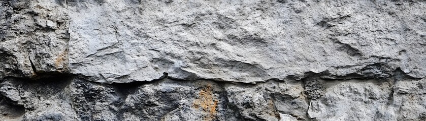 Fototapeta premium Close-up Texture of a Gray and Black Cracked Stone Wall