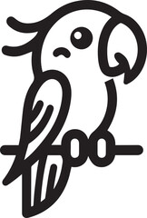 simple parrot vector