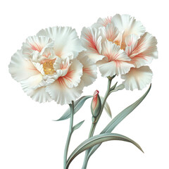 Fototapeta premium beauty carnation flower isolated on white