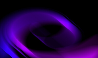 gradient purple blue abstract background with wave glowing lines effect on black 