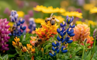 A Bee's Day in a Colorful Wildflower Meadow