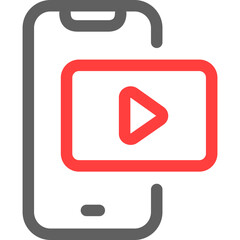 A smartphone displaying a video play button, symbolizing digital media consumption and technology integration in daily life