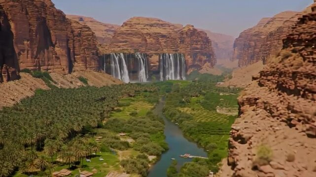Footage. Background video. 2024. Mountains, waterfalls, rivers. tt