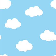 Cloud seamless pattern design for background, wallpaper, fabric, textile design, card, wrapping paper, notebook, diary cover, blanket, blanket for kids, decorative, carpet, decorative, and etc.