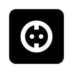 Socket icon. socket, plug, power, electricity, electric, connection, home, switch, supply, adapter. Vector icon illustration