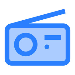 Radio icon. radio, music, retro, sound, broadcast, speaker, audio, antenna, news, connection. Vector icon illustration