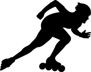 Roller Skate Player Silhouette