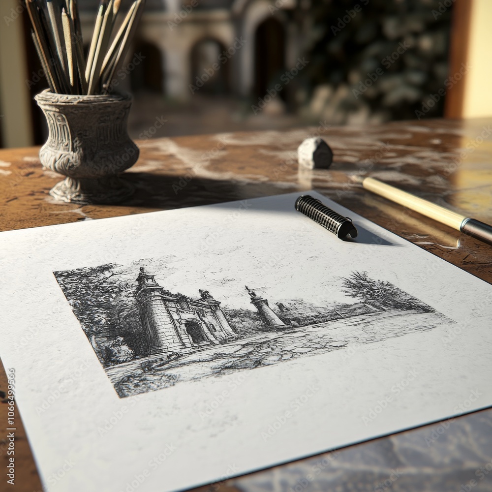 Leinwandbilder A digital document that can be changed online. It's useful for writing stories, creating ads, teaching online, and more. The image is a 3D drawing.