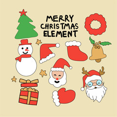 elements of the Christmas holiday in December