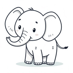 Fototapeta premium elephant cartoon illustration