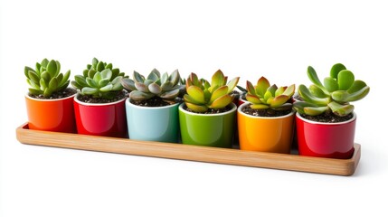 Festive Succulent Advent Calendar with Vibrant Holiday Plants on White Background