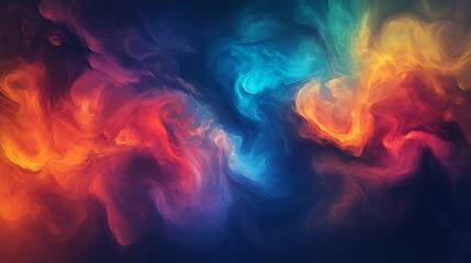 Fototapeta premium Abstract Swirling Colors in a Dark Background