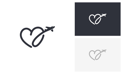 Travel agency logo, trip logo, love trip logo design