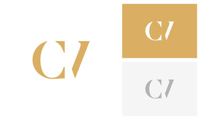 CV letter logo modern concept logo design