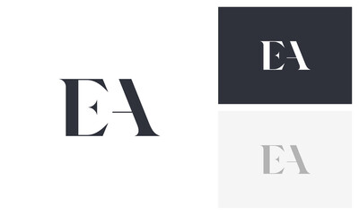 EA letter logo modern concept logo design