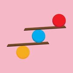 Life balanced stability. Balanced stability isolated design.