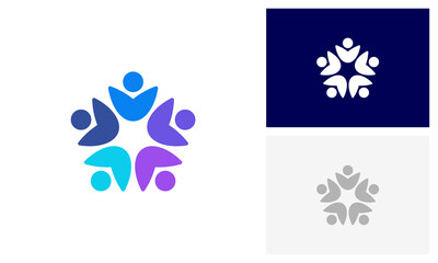 Community logo, teamwork logo design