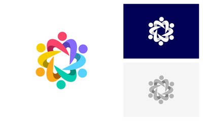 Community logo, teamwork logo design