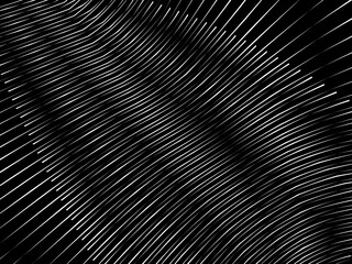 Abstract art geometric background with abstract 3d black white stripes pattern. Black and white optical illusion with waves and transitions.