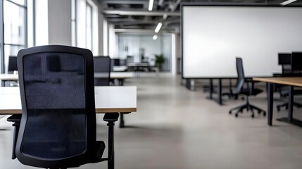 Empty Office Chair Desk