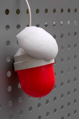 Red lantern, covered in snow
