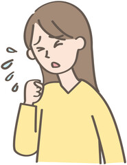 咳をする人