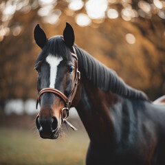 Obraz premium Horse Photograph Closeup