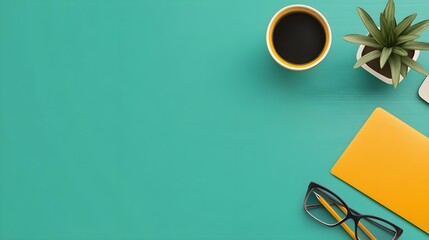Turquoise Desk Workspace