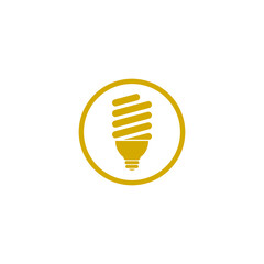 Energy saving bulb icon isolated on transparent background