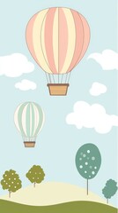 Hot Air Balloons in the Sky.
