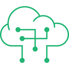 Cloud Tech Icon Line