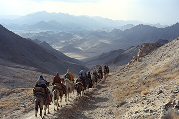 Berber nomads in desert