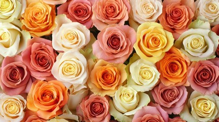 Fototapeta premium A seamless background pattern featuring various colored roses, perfect for invitations or wallpapers