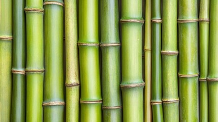 Obraz premium Closeup photography of bamboo stalks, showcasing vibrant green textures and natural details