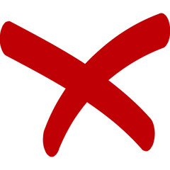 Obraz premium Cross Mark Doodle