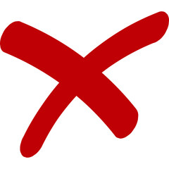 Obraz premium Cross Mark Doodle