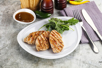 Grilled turkey breast fillet steak