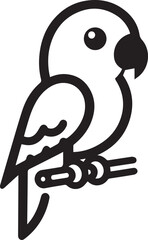 beautiful simple parrot vector 
