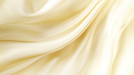 Fototapeta premium Luxurious white silk fabric background, soft, flowing drape with elegant folds for textured backdrops and design elements