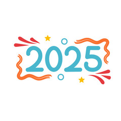 2025 Year Number Typography
